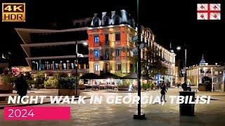 【4K】Night Walk in Georgia, Tbilisi 2024