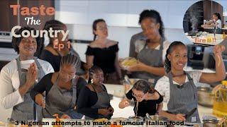 TASTE THE COUNTRY EP 1 |Italian Rank 3 Nigerians Spaghetti Carbonara| #italiancuisine