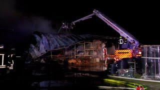 Großbrand in Hünxe NRW Lagerhalle brennt nieder