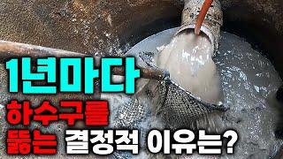 하수구 고압세척을 1년마다 해야하는 이유는 뭘까? (290화 의정부하수구현장) | 하수구공식TV