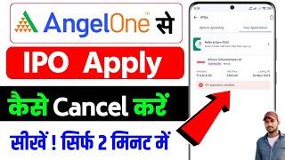 Angel One me IPO application cancel karna sikhe, How to cancel ipo application in Angel One