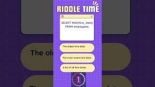 Unlocking SQL Secrets: Find the Most Recent Hire Date! #sql  #puzzle  #quiz
