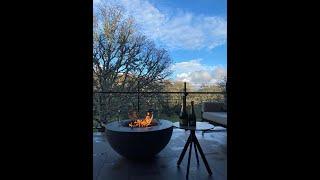 Zoning out staring at fire pit @ Montage Healdsburg in Sonoma California 불멍 @ 몬타지 힐즈버그 소노마 와이너리 호텔