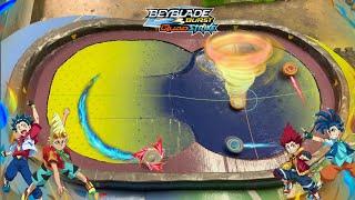 Ragnaruk & Valkyrie VS Hyperion & Helios!! | Beyblade Burst QuadStrike Tetra Stadium!!