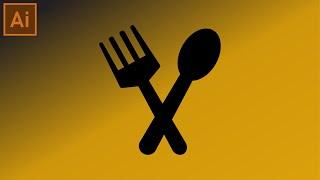 How to Create Fork Spoon in adobe illustrator For Beginners