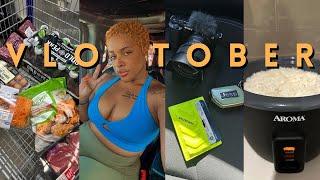 VLOGTOBER| Burnt OUT and broke DOWN! Let me catch yall up! Grocery Haul and new kitchen gadgets