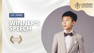 Winner's Speech - Cao Junwei