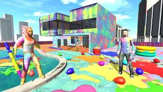 Franklin Play Holi in Indian Bike Driving 3D