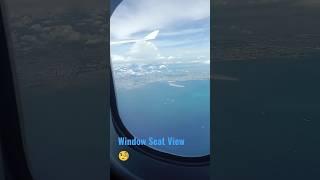 Window Seat View Inside the Airplane | #shorts #airplane #windowseat #blue