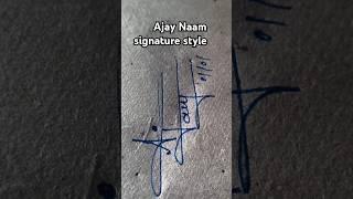 A letter writing l Ajay name signature style#shorts #handwriting #calligraphy #lettering