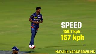 157 kph: Mayank Yadav bowls fastest ball of IPL 2024 ; stuns glenn Maxwell,green today #mayankyadav