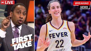 FIRST TAKE | Caitlin Clark could STEAL MVP over A'Ja Wilson, seal ROTY!-Stephen A. on Aces vs. Fever