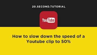 Slow down the speed of a YouTube video by half | YouTube Tutorial #1