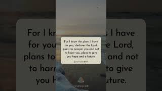 Jeremiah 29:11 - For i know the plans that i have for you.... #shorts