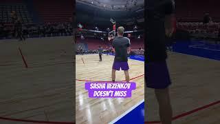 Sasha seems ready for his first preseason game 