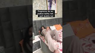 9 months of pregnancy routine….                    Most difficult time pregnancy.relatable?#amita