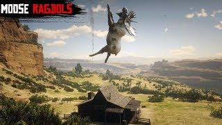 MOOSE Falls and Crashes | Playing as Animals Euphoria Ragdolls | → Red Dead Redemption 2 PC