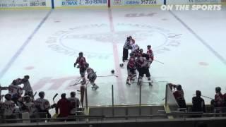 FIGHT | 2016. 1. 28 | Oji Eagles - Daemyung Sangmu | Asia League Ice Hockey 2015-2016