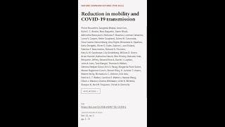 Reduction in mobility and COVID-19 transmission | RTCL.TV