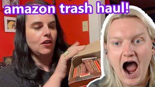 LIFE PLUS CINDY DIGS THROUGH AMAZON RETURNS TRASH