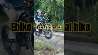 Electric Fattire ebike vs. Pedal Bike: Staircase Challenge Showdown #emtb #outdoors #freybike