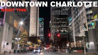 Driving Through Uptown Charlotte NC Tuesday Night in December