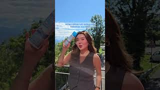 How I spray my Uriage thermal water!? #uriage #trinhmeow #xitkhoang