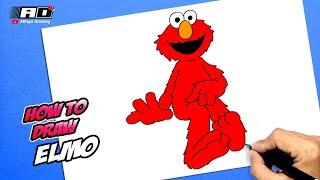 How to draw Elmo from Sesame Street