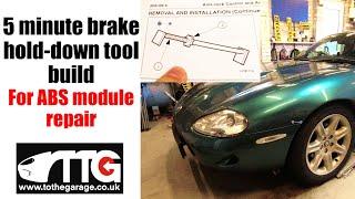 Make a brake hold-down tool for ABS module repair