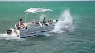 Pontoon boats big waves and reversing problems BBQ pontoons and fails.