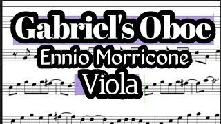 Gabriel's Oboe Viola Sheet Music Backing Track Play Along Partitura