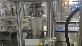 #Full Automatic #Milk Powder, Cocoa Powder Vacuum #Nitrogen Flushing Metal Tin Can Sealing #Machine