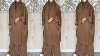 DIY!!!How to make two piece Jilbab|Jilbab tutorial| How to cut and sew Jilbab