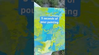 Mesmerizing acrylic pour painting in 5 seconds  #fluidart #pourpainting