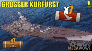 Grosser Kurfürst 7 Kills & 269k Damage | World of Warships Gameplay