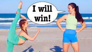 SISTER vs SISTER Beach Gymnastics Challenge!