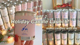 Small candle business from home | holiday launch studio vlog New paint can candles | Amazon handmade