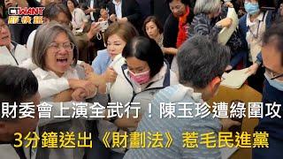 CTWANT 政治新聞 / 財委會上演全武行！陳玉珍遭綠圍攻　3分鐘送出《財劃法》惹毛民進黨