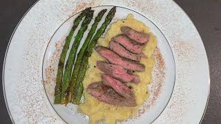 Mashed potatoes with entrecote and asparagus / Kartoffelpüree mit Spargel /Ercan‘s Kitchen Love