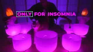 **FOR INSOMNIACS ONLY**  Extra Strong Sleep Sounds | Crystal Singing Bowls