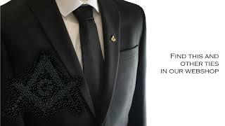 Masonic Tie with Square and Compasses