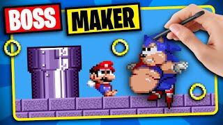 I made Sonic XL a Boss Fight?! - Mario Boss and Enemy Maker?! (Mario Multiverse)