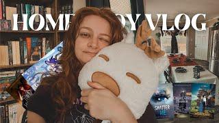 cozy winter decor, book hauls, popular fantasy books, genshin impact  homebody diaries  vlog 35