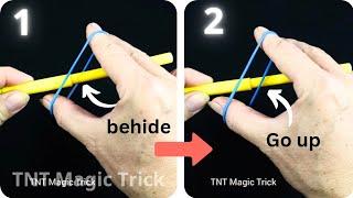 BEST Rubber Band Trick Blow Your mind. New School Magic Trick that anyone can do it.