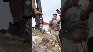 This stone destroying machine is so powerful! #shortvideo