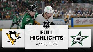NHL Highlights | Penguins vs. Stars | April 05, 2025