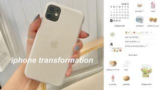 iphone transformation; cute + minimal aesthetic, ios 14 widgets