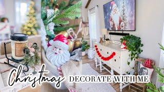 CHRISTMAS DECORATE WITH ME // PART I // CHRISTMAS FAMILY ROOM // CHARLOTTE GROVE FARMHOUSE