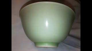 明永乐翠青釉碗, An emerald celadon glazed bowl of Yongle, Ming， 之一