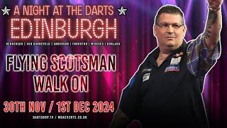 Flying Scotsman Gary Anderson Darts Walk On in Scotland